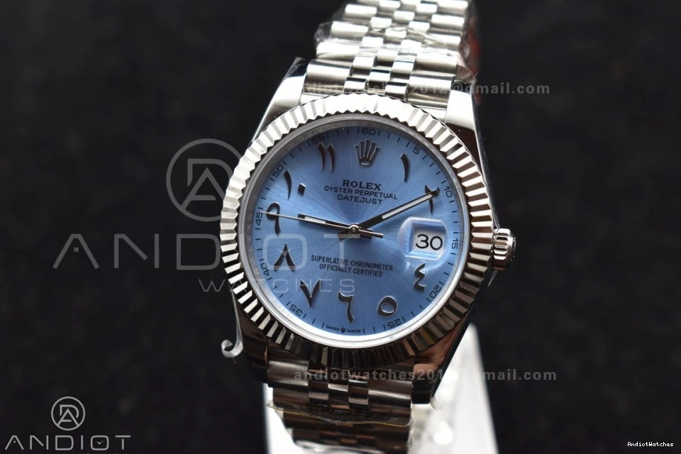 1:1 Marker Dial Best Jubilee Blue DIWF Classic 640 DateJust on Steel Bracelet Edition 126334 904L 41 Ice SA Arabic 0314